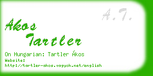 akos tartler business card